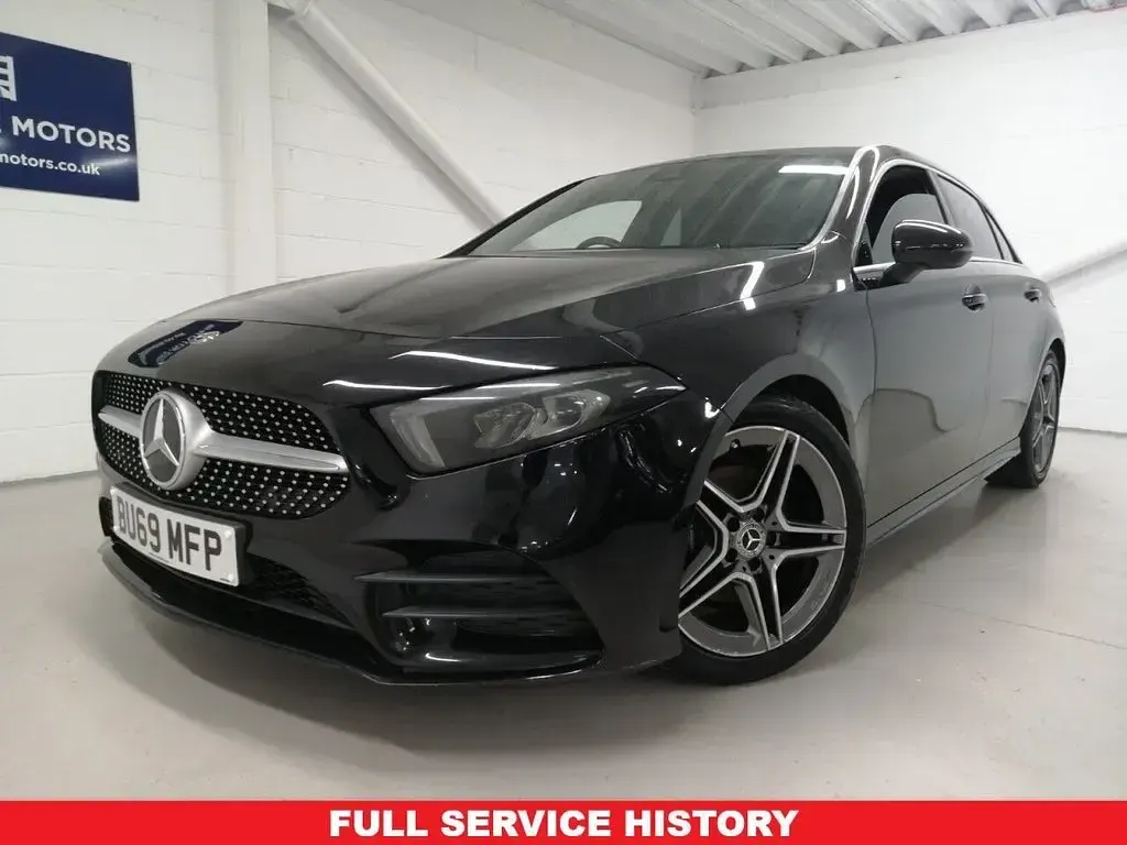 Used Mercedes A180 AMG line 116 HP (85 kW) 2019 Black Hatchback