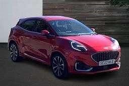 Red Used 2022 Ford Puma Gen-E ST-Line SUV | £18,999 (Fair price) - Image 1/4