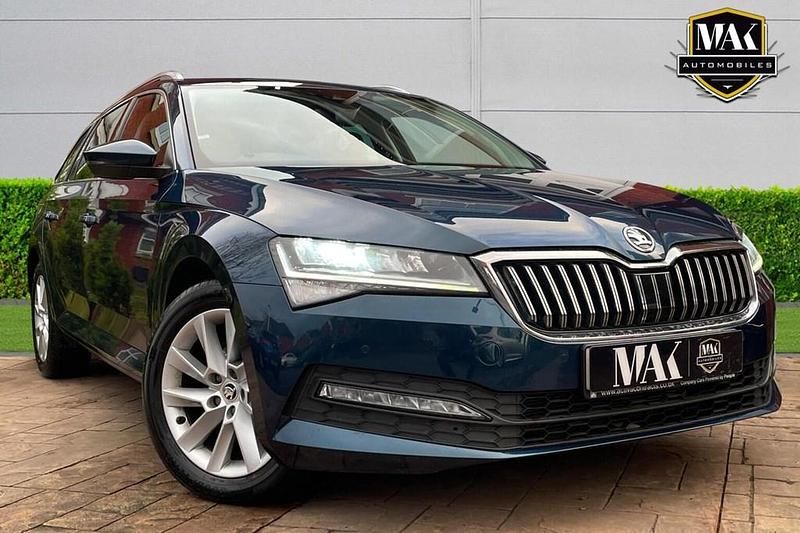 Used Skoda Superb SE Technology 150 HP (110 kW) 2021 Blue Estate