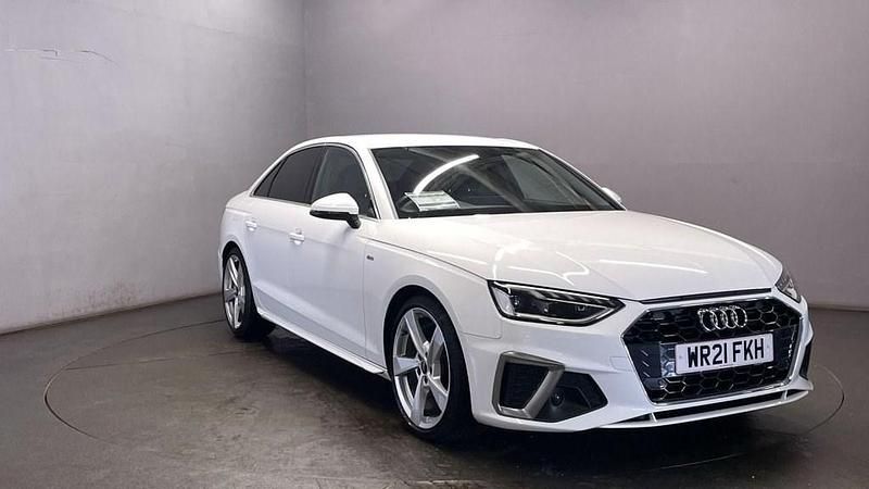 White Used 2021 Audi A4 S-Line Sedan | £21,499 (Fair price) - Image 1/4