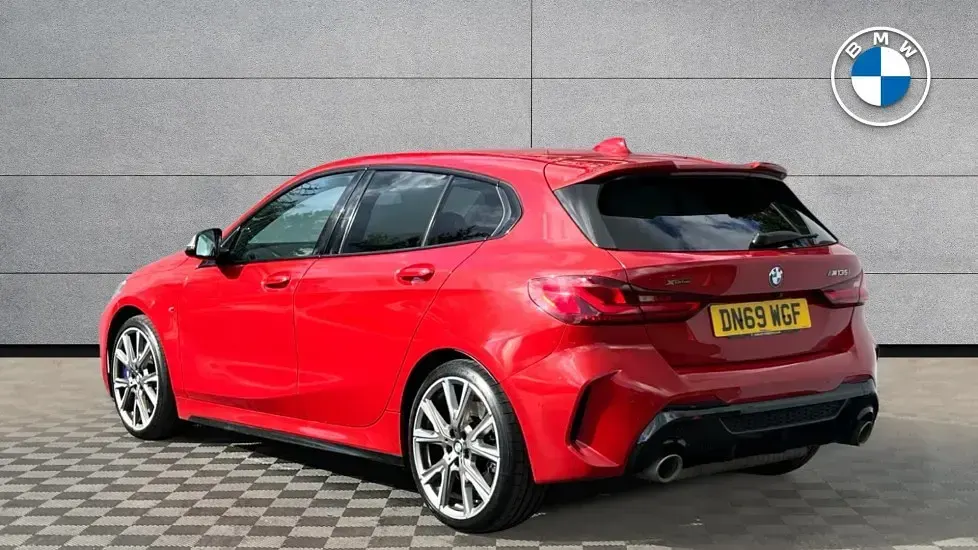 Used BMW M135 Shadowline 302 HP (222 kW) 2020 Red Hatchback