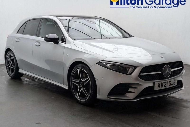 Used Mercedes A250 AMG line 224 HP (164 kW) 2021 Silver Hatchback