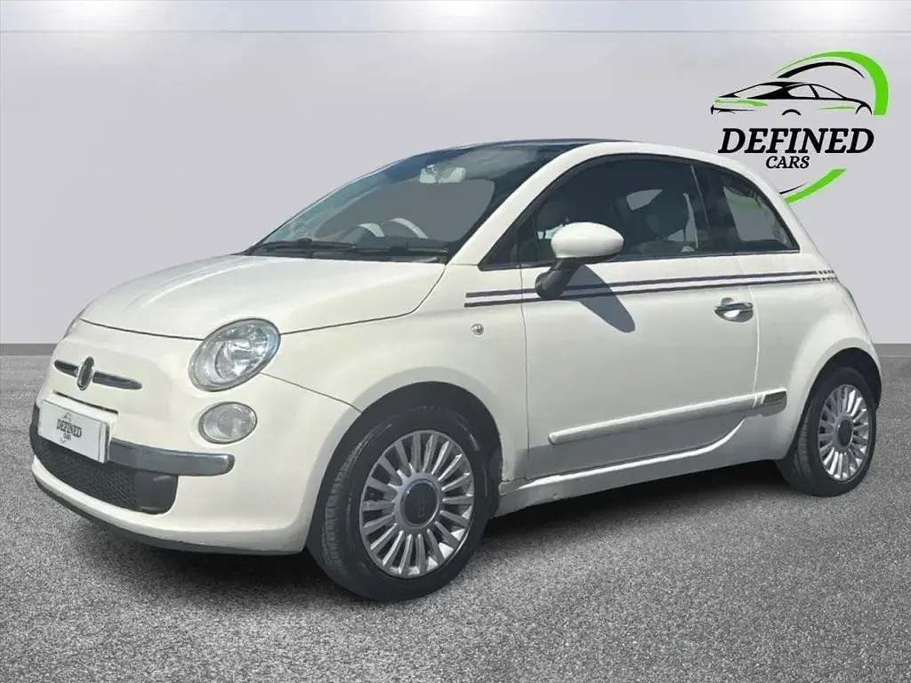 Used Fiat 500 Lounge 69 HP (50 kW) 2009 White Cabriolet