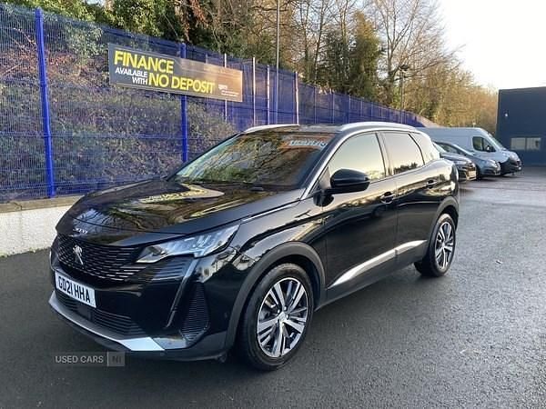 Black Used 2021 Peugeot 3008 Allure Premium Hatchback | £12,995 (Fair price) - Image 1/4
