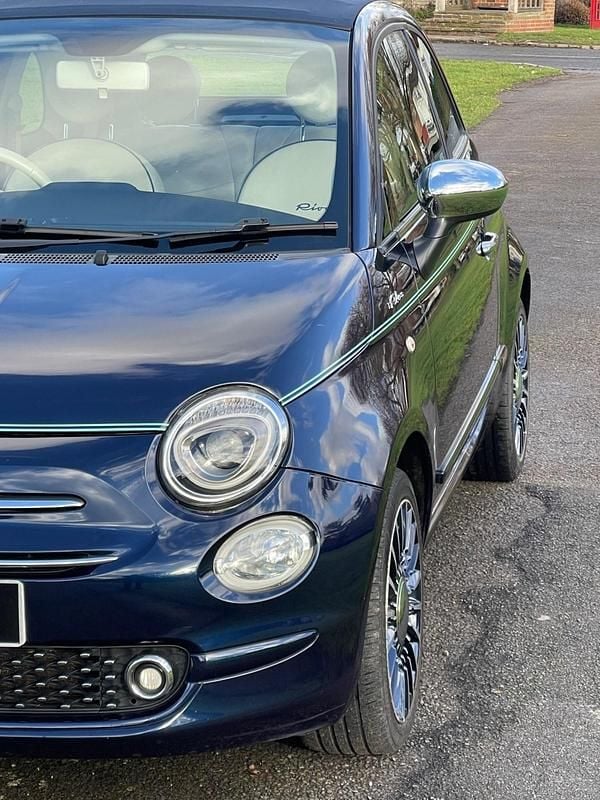 Used Fiat 500C Riva 69 HP (50 kW) 2017 Blue Cabriolet