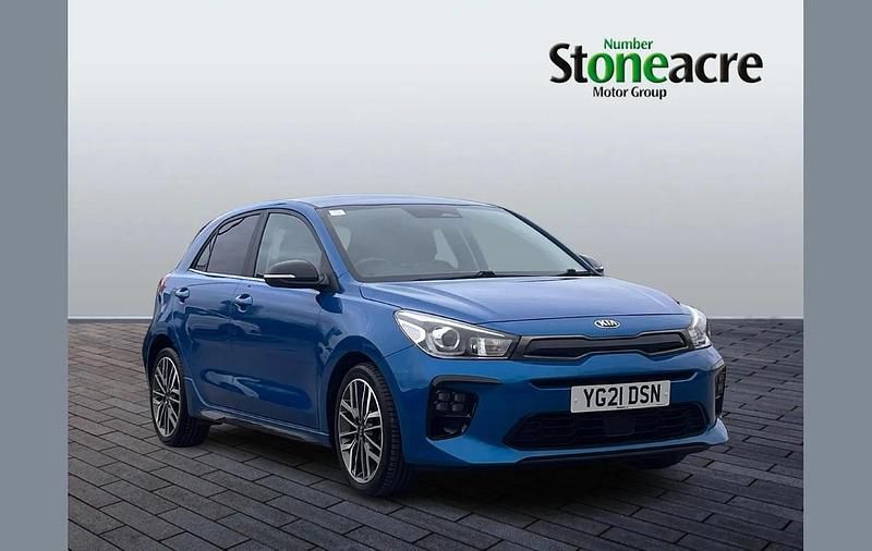 Used Kia Rio GT-Line S 120 HP (88 kW) 2021 Blue Hatchback