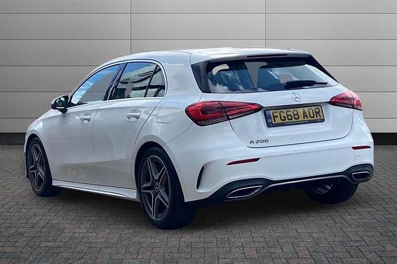 Used Mercedes A200 AMG line 163 HP (119 kW) 2018 White Hatchback
