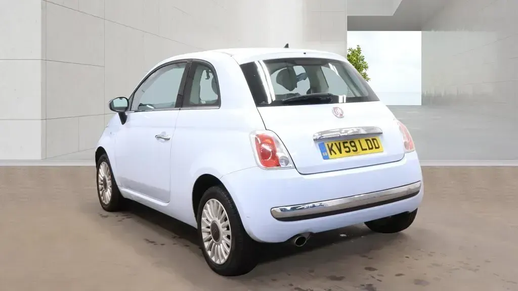 Used Fiat 500 Lounge 69 HP (50 kW) 2009 Blue Cabriolet