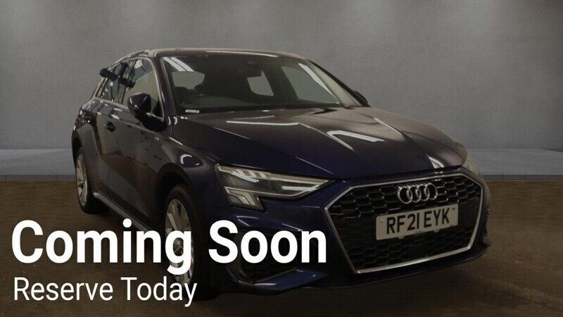 Blue Used 2021 Audi A3 Sportback e-tron S-Line Sedan | £14,790 (Fair price) - Image 1/3