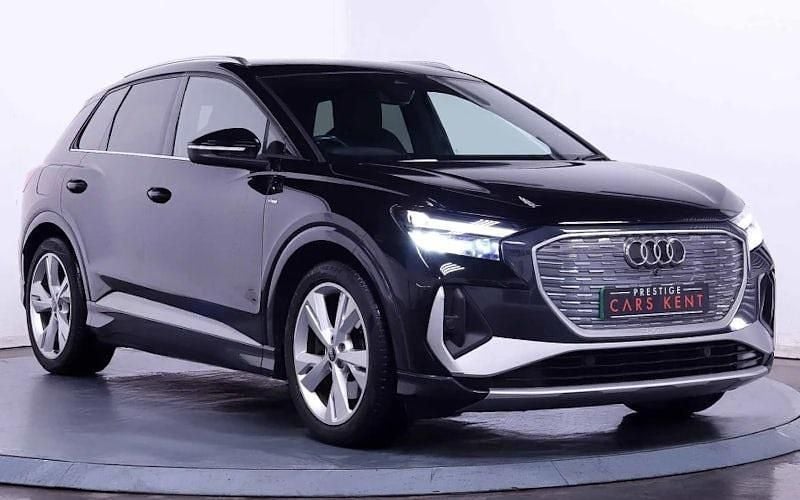 Black Used 2023 Audi Q4 e-tron S-Line SUV | £23,755 - Image 1/4