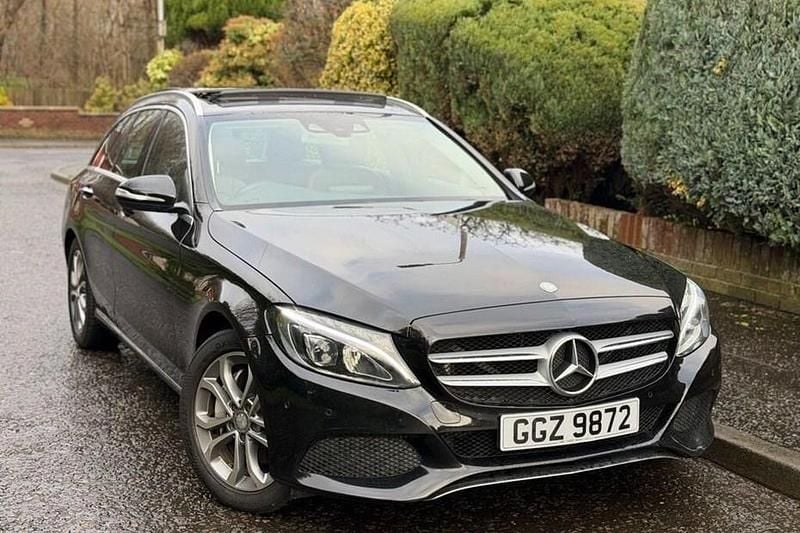 Black Used 2015 Mercedes C250 Premium Estate | £7,950 (A bit pricey) - Image 1/1
