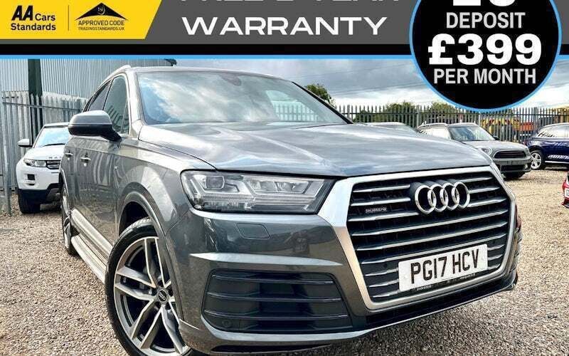 Grey Used 2017 Audi Q7 S-Line SUV | £16,990 (Fair price) - Image 1/4