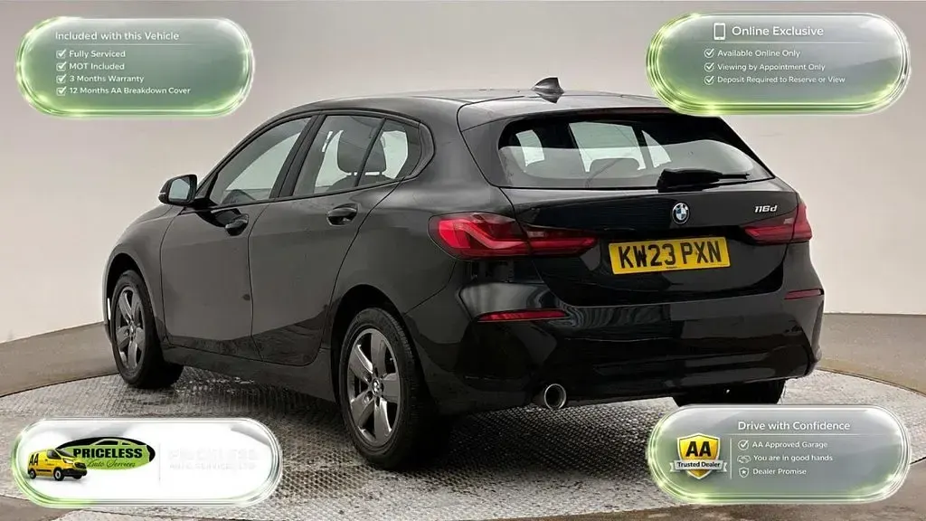 Used BMW 116 Exclusive 2023 Black Hatchback