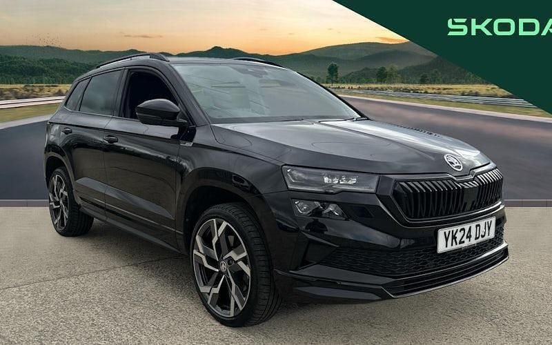 Black Used 2024 Skoda Karoq SportLine SUV | £27,490 (Fair price) - Image 1/4
