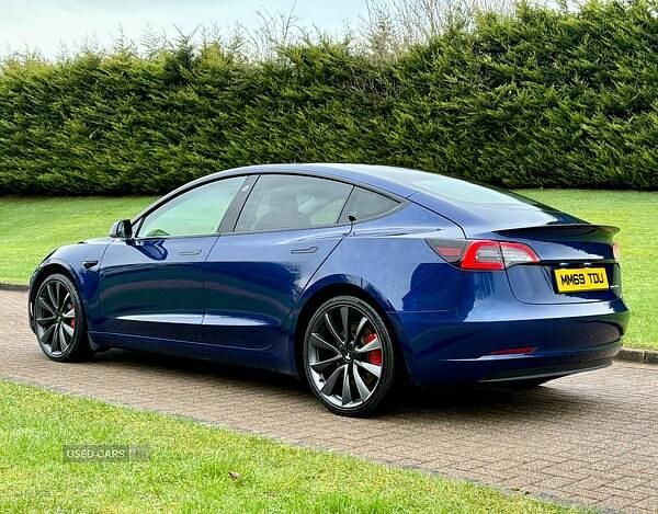 Used Tesla Model 3 Performance 461 kW (627 HP) 2019 Blue Sedan
