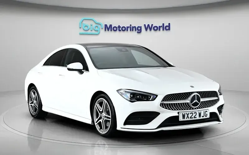 Used Mercedes CLA180 AMG line 136 HP (100 kW) 2022 White Coupe