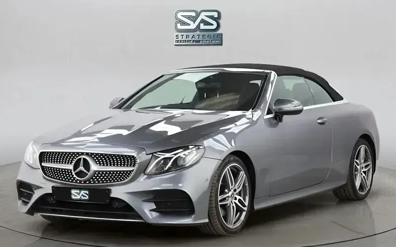 Used Mercedes E220 AMG line 194 HP (142 kW) 2018 Grey Cabriolet