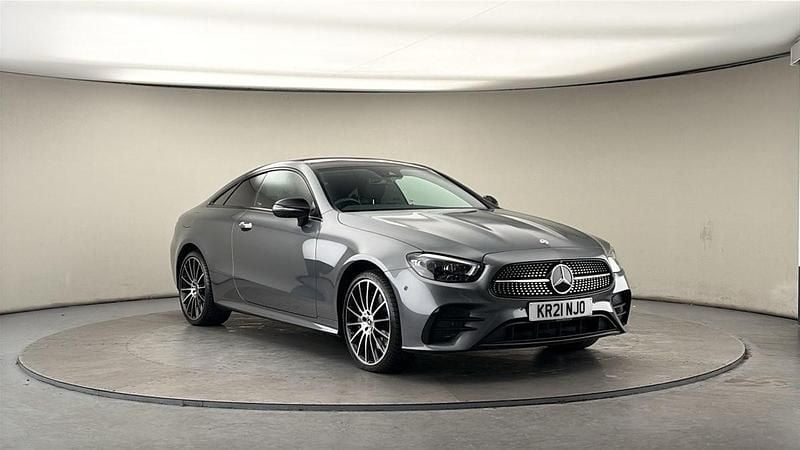 Used Mercedes E400 AMG line 2021 Selenite grey Coupe