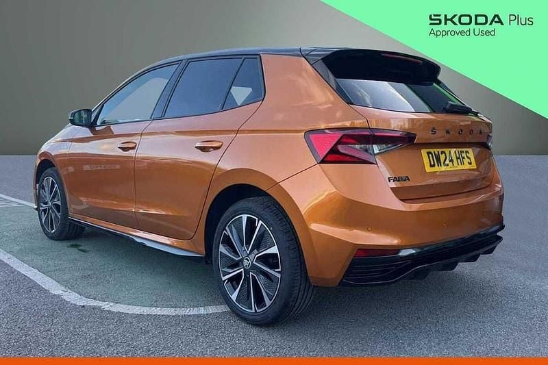 Used Skoda 110 R Monte Carlo 81 HP (59 kW) 2024 Phoenix orange metallic body / black magic pearl effect roof Hatchback