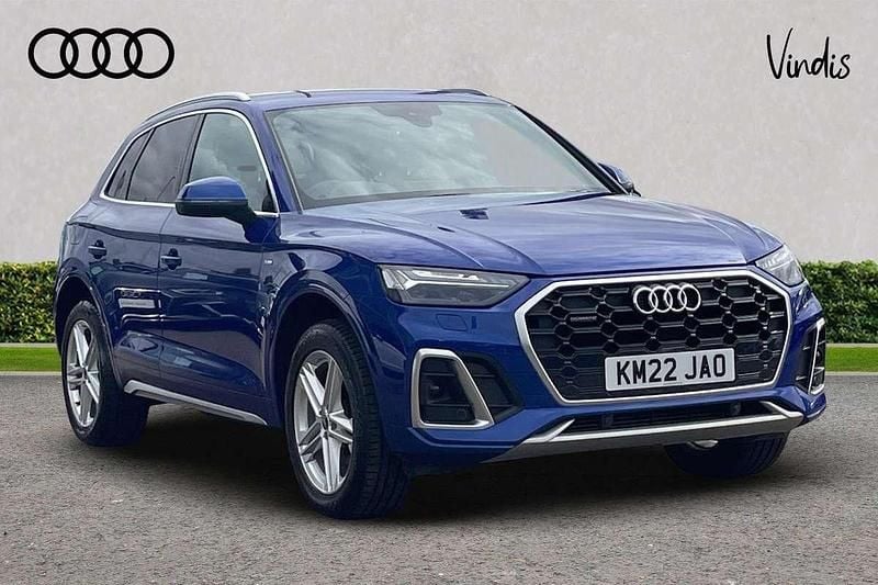Blue Used 2022 Audi Q5 S-Line SUV | £29,965 (Good price) - Image 1/3