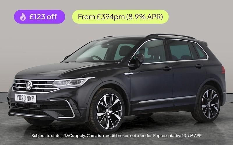 Black Used 2023 VW Tiguan R-line SUV | £25,580 (Fair price) - Image 1/1