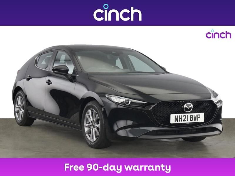 Black Used 2021 Mazda 3 Hatchback | £14,599 (Good price) - Image 1/3