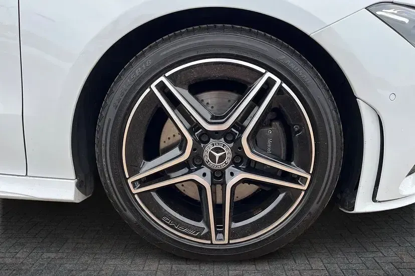 Used Mercedes CLA200 AMG Line Premium 161 HP (118 kW) 2023 Moonstone white Coupe