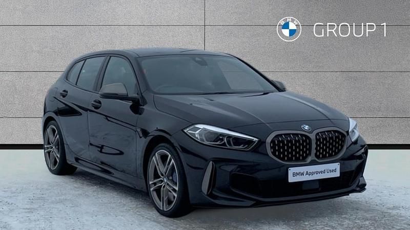 Black Used 2022 BMW M135 Shadowline Hatchback | £26,495 (Fair price) - Image 1/4