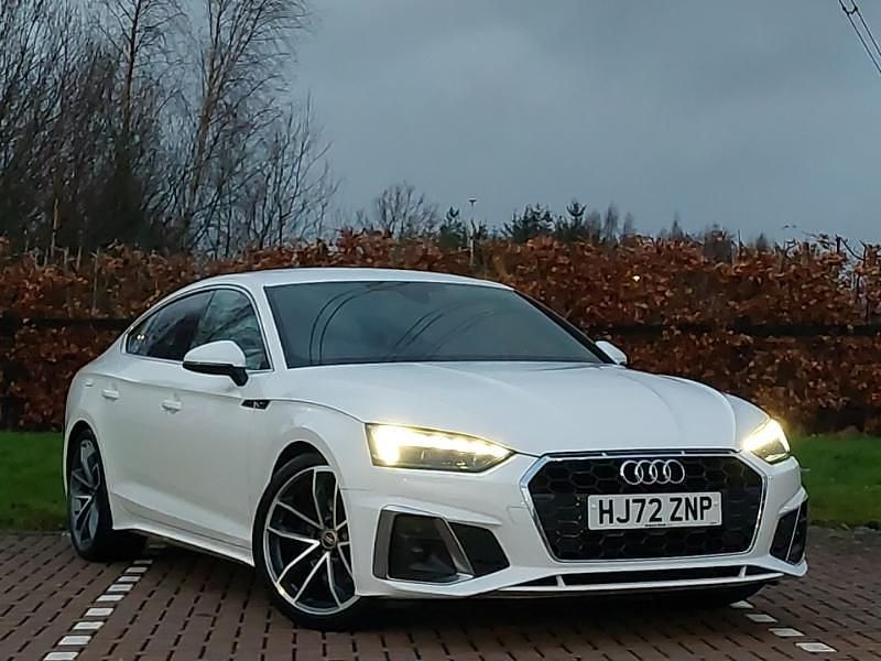 Used Audi A5 S-Line 163 HP (119 kW) 2022 White Hatchback