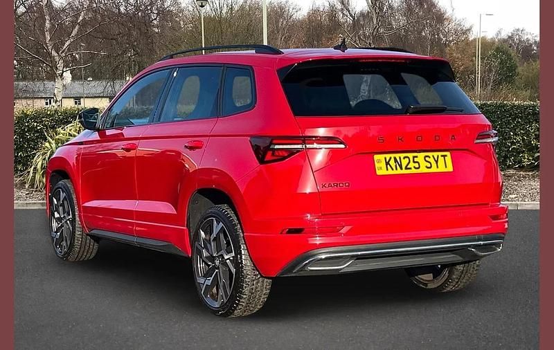 Used Skoda Karoq SportLine 147 HP (108 kW) 2025 Velvet red metallic SUV