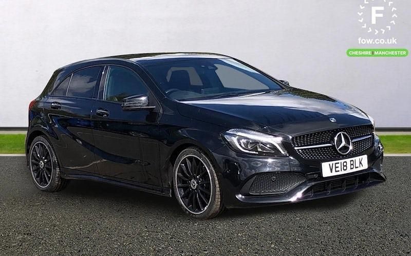 Used Mercedes A200 AMG Line Premium Plus 136 HP (100 kW) 2018 Black Hatchback