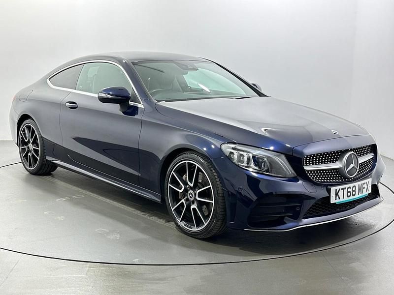 Used Mercedes C300 AMG Line Premium 245 HP (180 kW) 2019 Blue Coupe