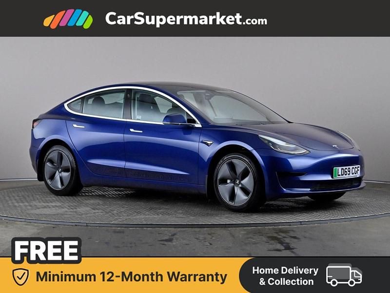 Used Tesla Model 3 Standard Range 239 kW (325 HP) 2019 Blue Sedan