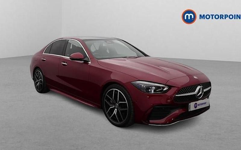 Red Used 2024 Mercedes C300 AMG Line Premium Plus Sedan | £33,599 (A bit pricey) - Image 1/4