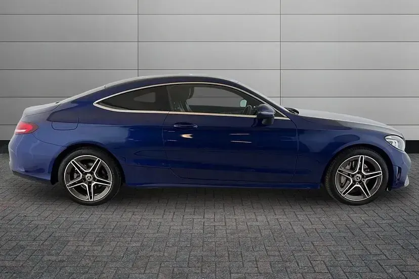 Used Mercedes C300 AMG line 268 HP (197 kW) 2021 Brilliant blue Coupe