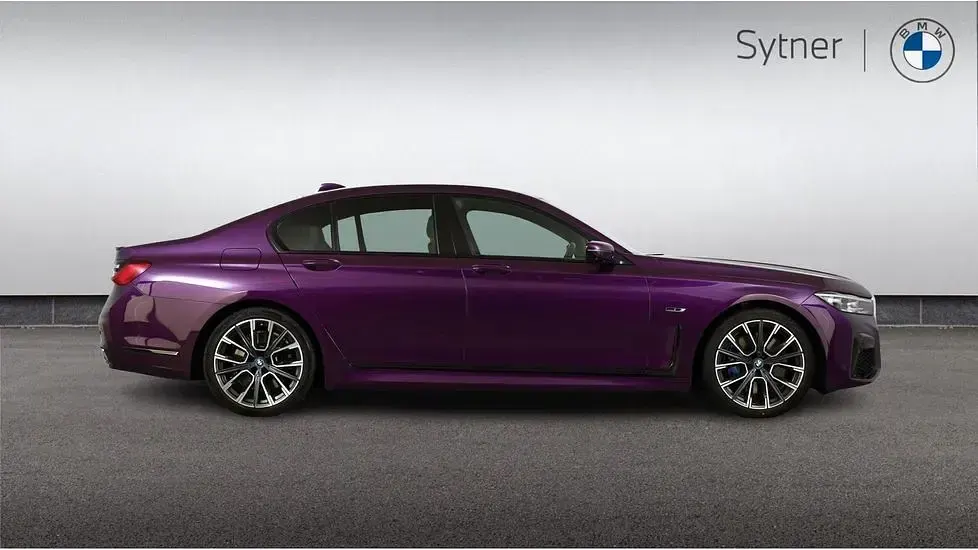 Used BMW 745e M Sport 389 HP (286 kW) 2021 Purple Sedan