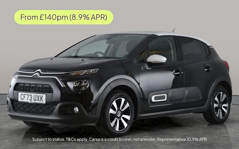 Black Used 2023 Citroën C3 PureTech Hatchback | £10,720 (Fair price) - Image 1/3