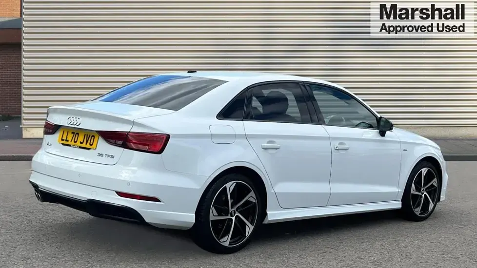 Used Audi A3 Black Edition 150 HP (110 kW) 2020 White Sedan