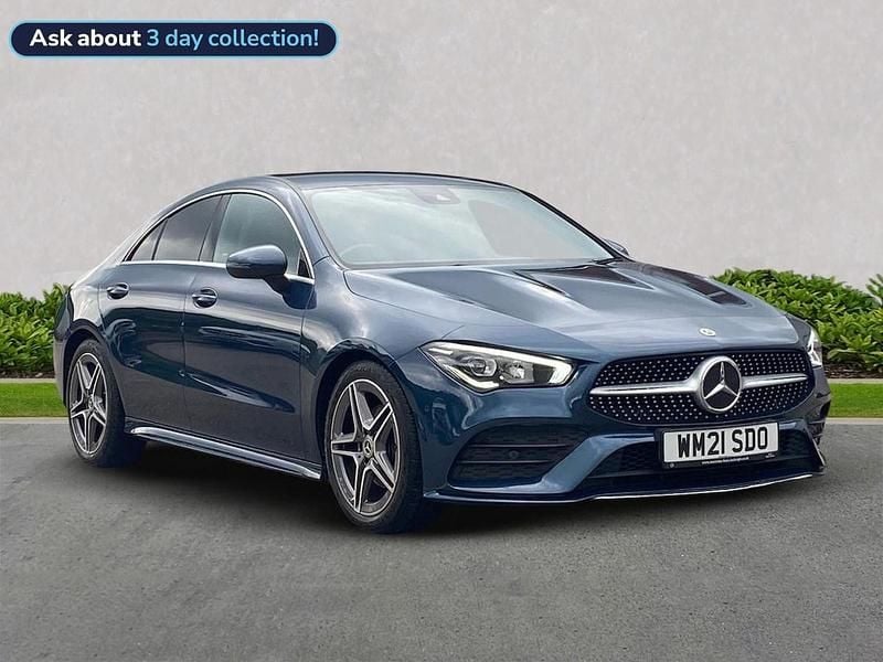 Blue Used 2021 Mercedes CLA180 AMG line Sedan | £22,599 (Fair price) - Image 1/4