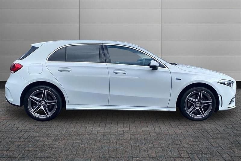 Used Mercedes A250 AMG line 218 HP (160 kW) 2021 White Hatchback