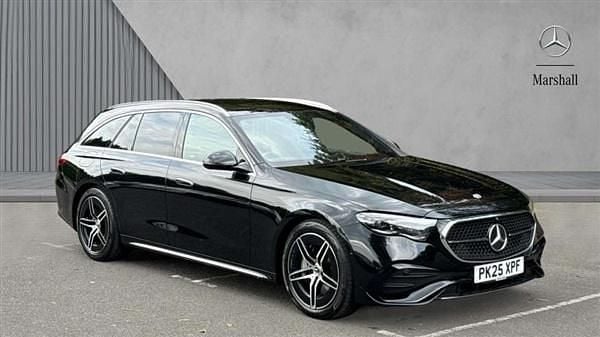 Obsidian black metallic Used 2025 Mercedes E220 AMG Line Premium Estate | £54,480 - Image 1/4