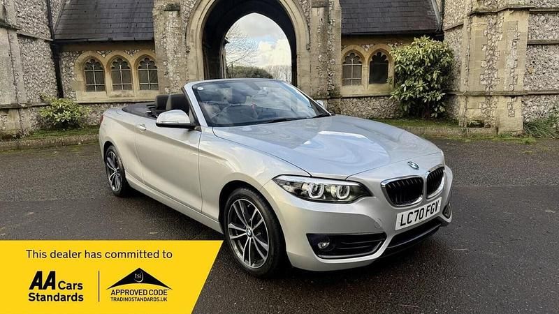 Silver Used 2020 BMW 218 Sport Line Cabriolet | £16,995 (Fair price) - Image 1/4