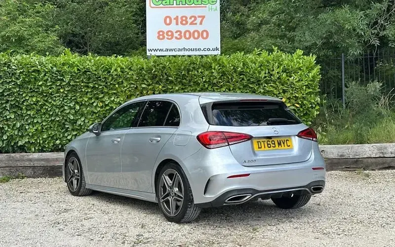Used Mercedes A200 AMG line 163 HP (119 kW) 2020 Silver Hatchback