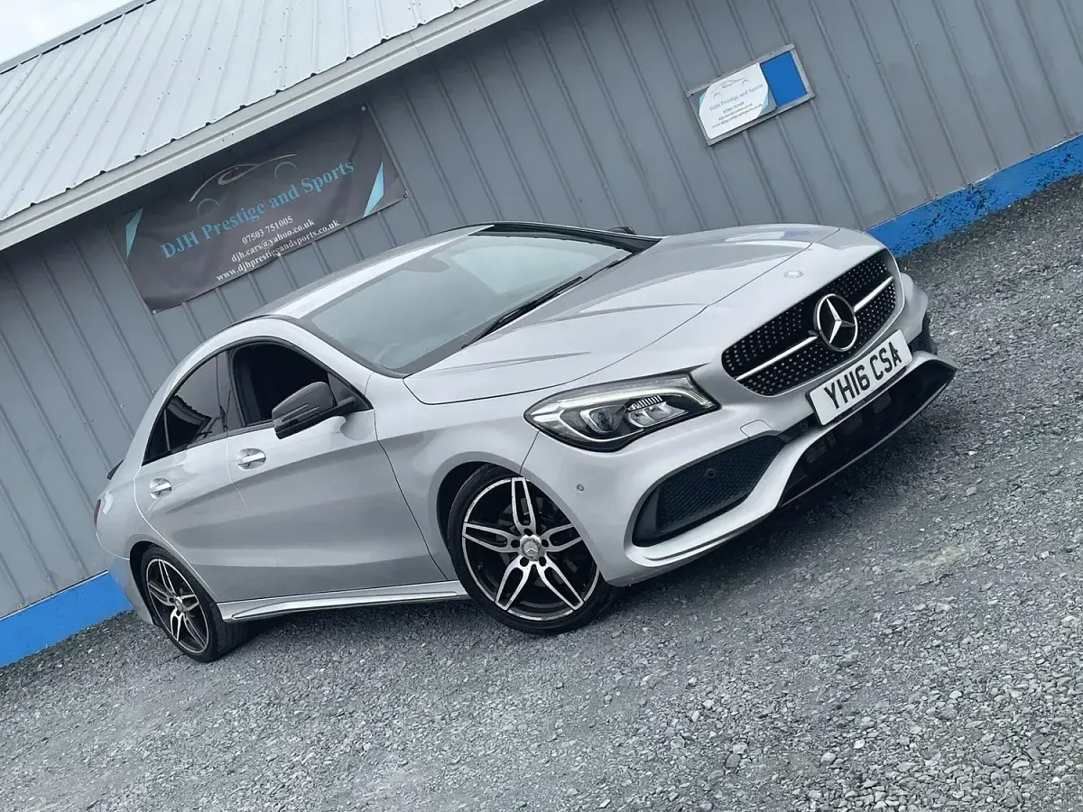 Used Mercedes CLA220 AMG line 177 HP (130 kW) 2016 Silver Coupe