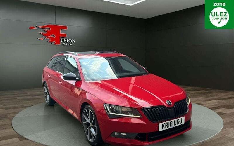 Red Used 2018 Skoda Superb SportLine Estate | £12,800 (Good price) - Image 1/4