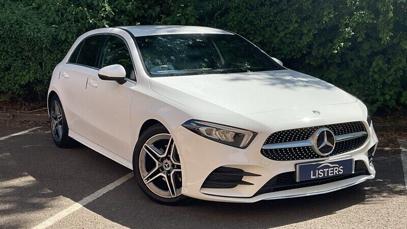 Solid polar white Used 2020 Mercedes A200 AMG line Hatchback | £16,050 (Good price) - Image 1/4