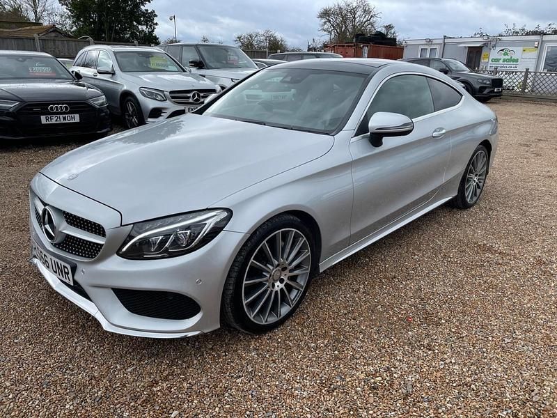Used Mercedes C220 AMG Line Premium 170 HP (125 kW) 2016 Silver Coupe