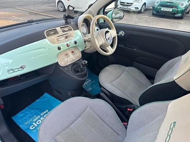 Used Fiat 500C Lounge 69 HP (50 kW) 2015 Green Cabriolet