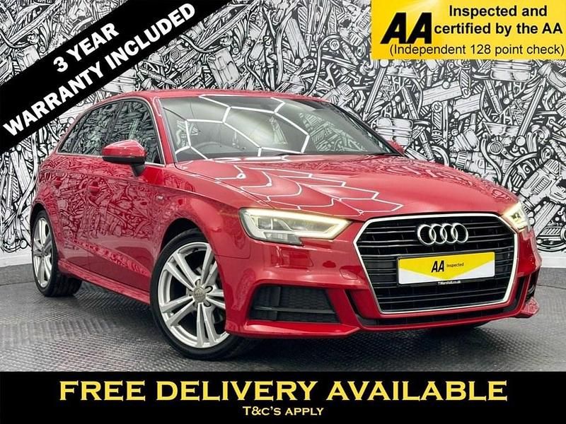 Red Used 2018 Audi A3 Sportback S-Line Hatchback | £12,595 (Good price) - Image 1/2