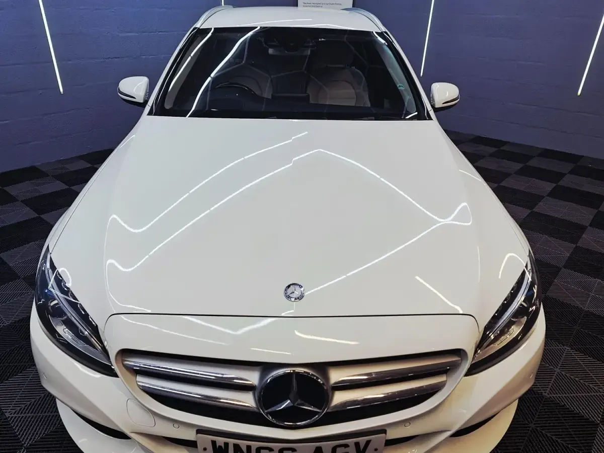 Begagnad Mercedes C350e 2016 Vit Kombi